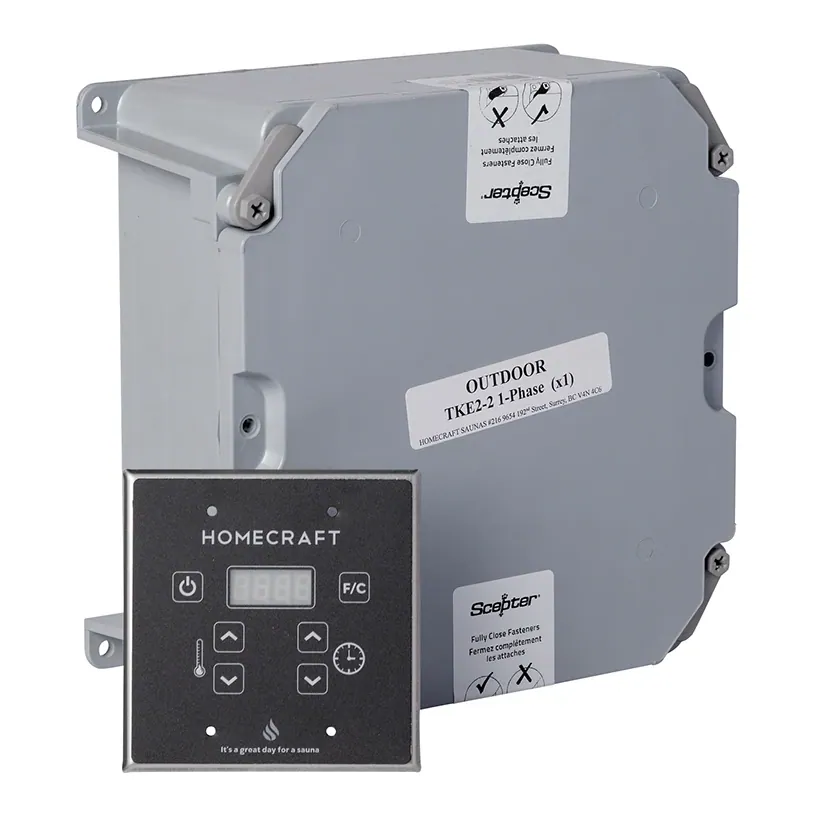 Homecraft TKE2-2 Wi-Fi Sauna Control, Outdoor setup (outdoor contactor box) — product photo