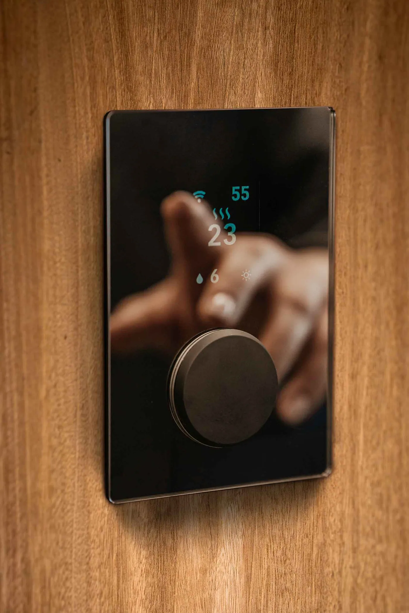 HUUM UKU Wi-Fi Sauna Control — installed in a sauna