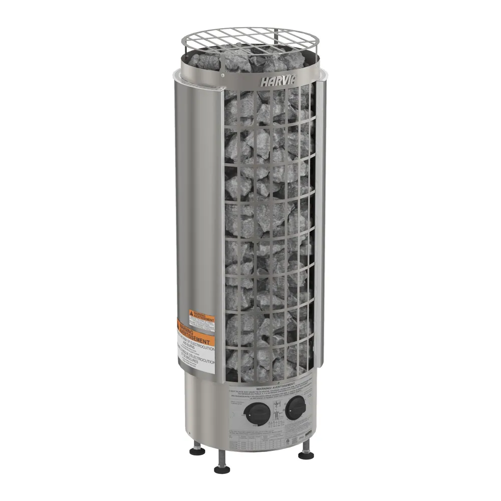 Harvia Cilindro Electric Sauna Heater, 6 kW · Built-in controls — product photo