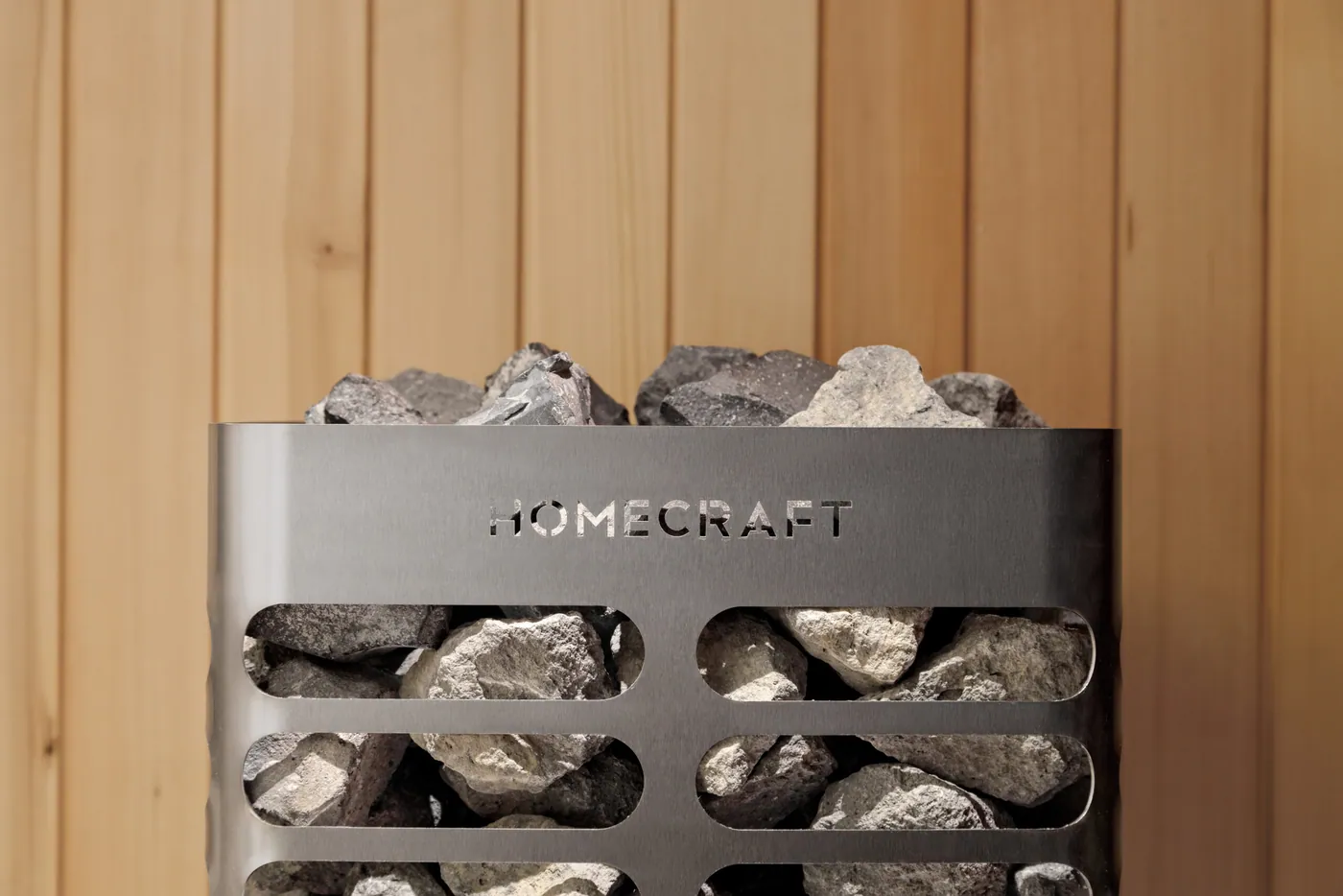 Homecraft Revive Electric Sauna Heater — installed in a sauna