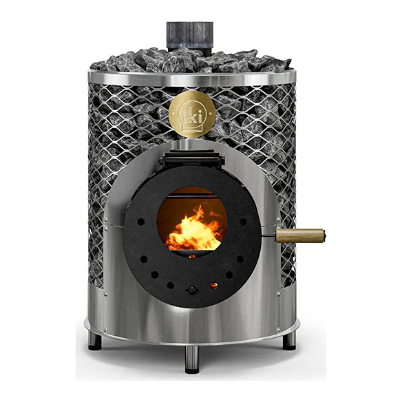 Mini-IKI Wood-Burning Sauna Stove — another angle