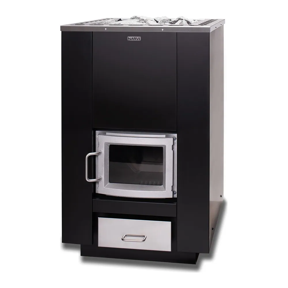 Narvi 50 Wood-Burning Sauna Stove — another angle