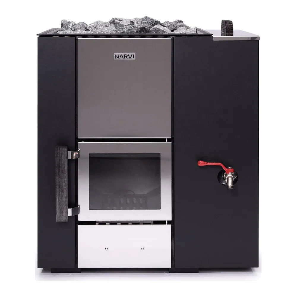 Narvi Kuru Wood-Burning Sauna Stove, 20 VSO (water tank) — product photo