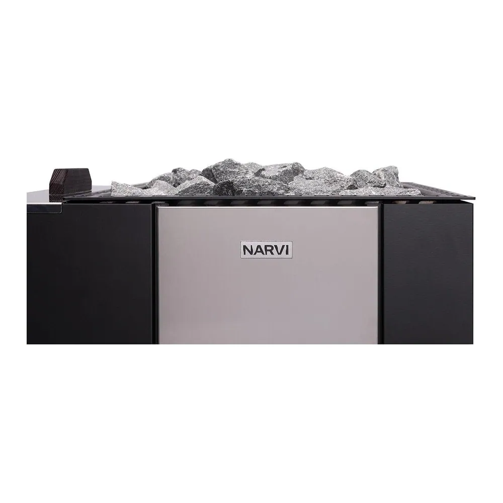 Narvi Kuru Wood-Burning Sauna Stove, 20 VSV (water tank) — another angle