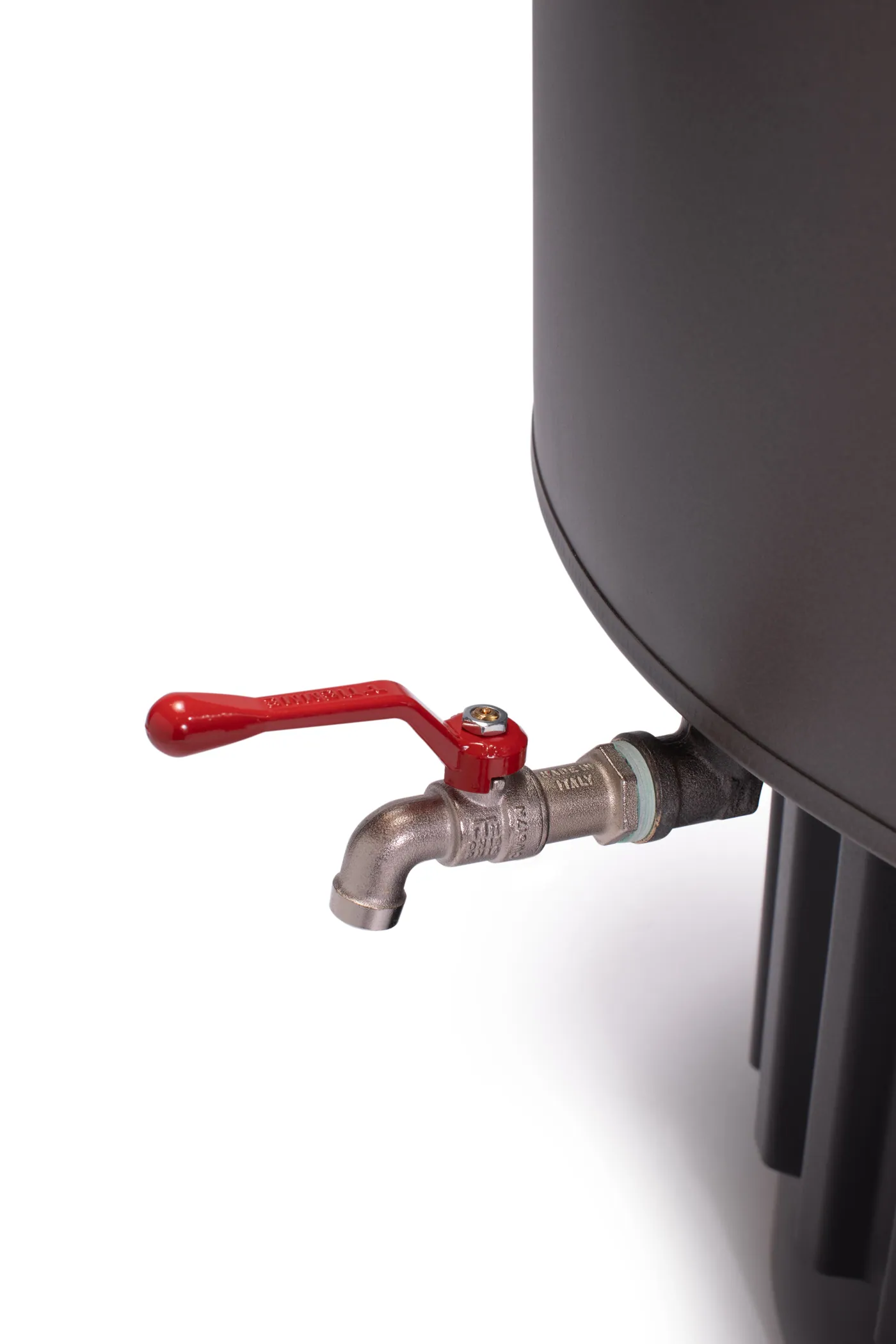 Narvi Luosto Wood-Burning Sauna Stove, VS (water tank), Grey — installed in a sauna
