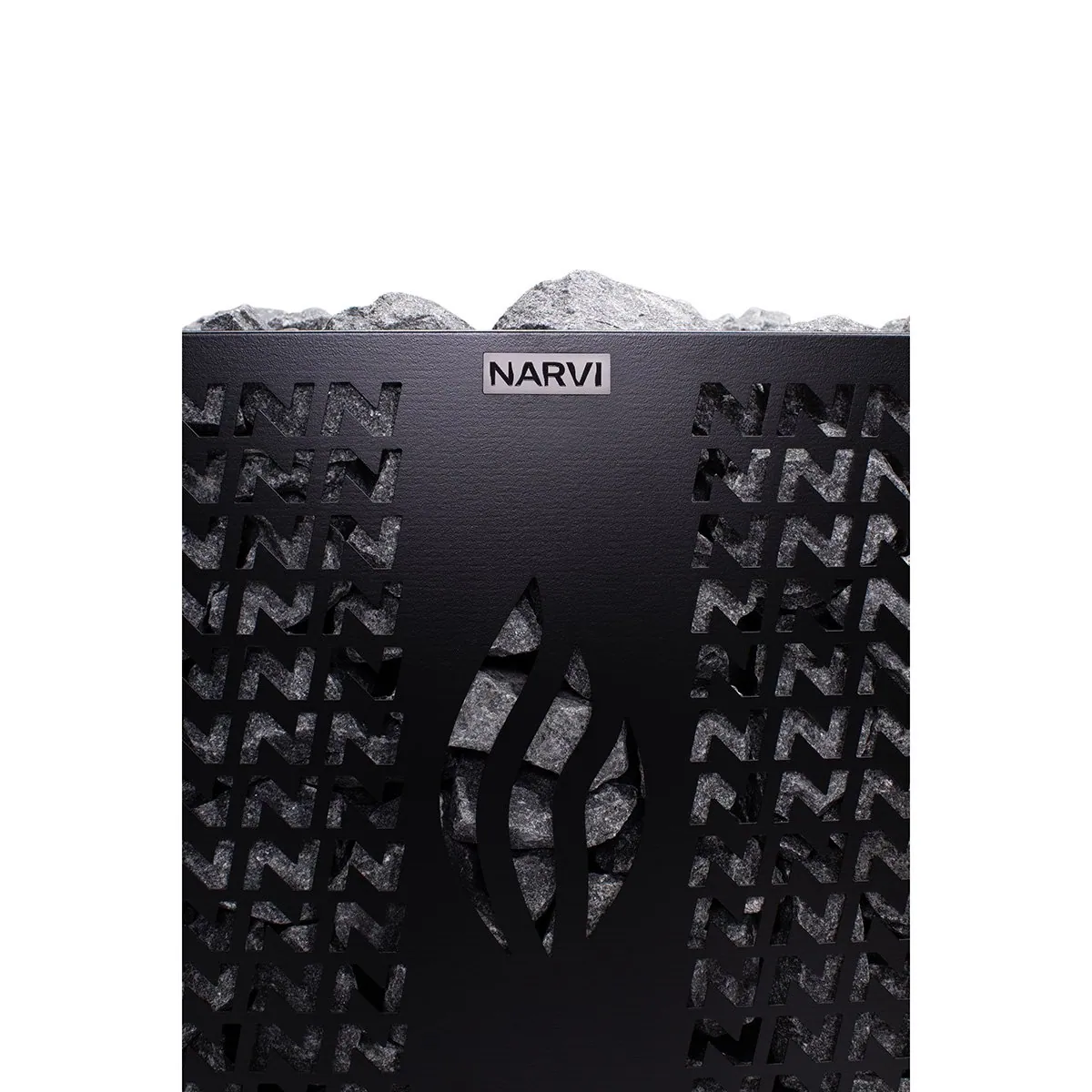 Narvi Stony Wood-Burning Sauna Stove — installed in a sauna