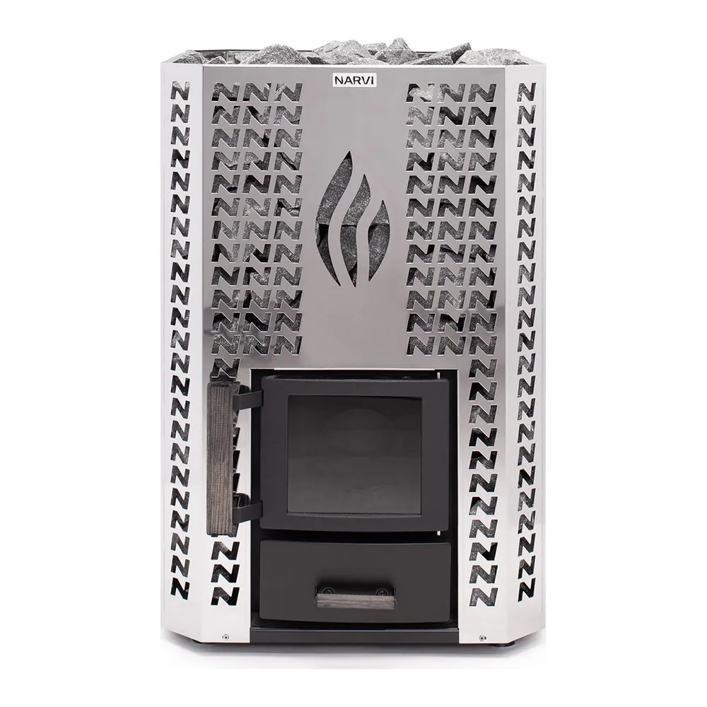 Narvi Stony Wood-Burning Sauna Stove, 20 Stainless — product photo
