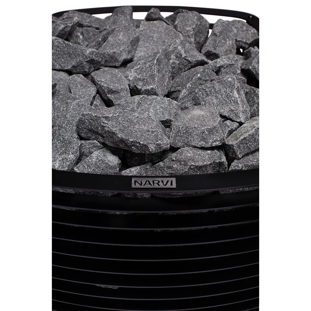 Narvi Velvet Wood-Burning Sauna Stove — installed in a sauna