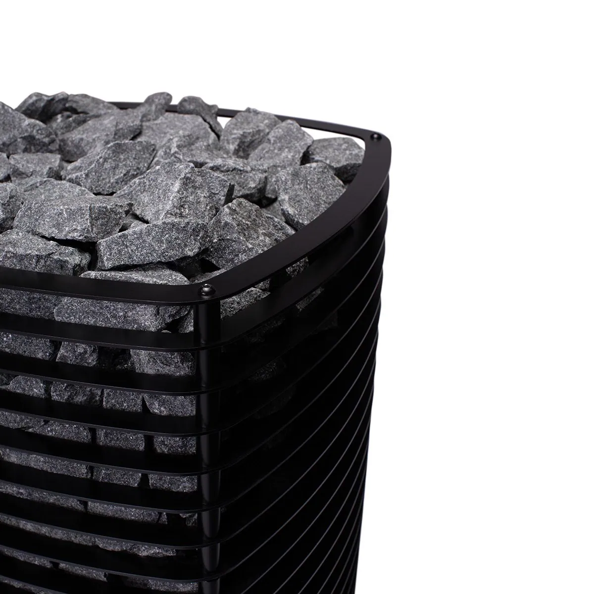Narvi Velvet Wood-Burning Sauna Stove — installed in a sauna